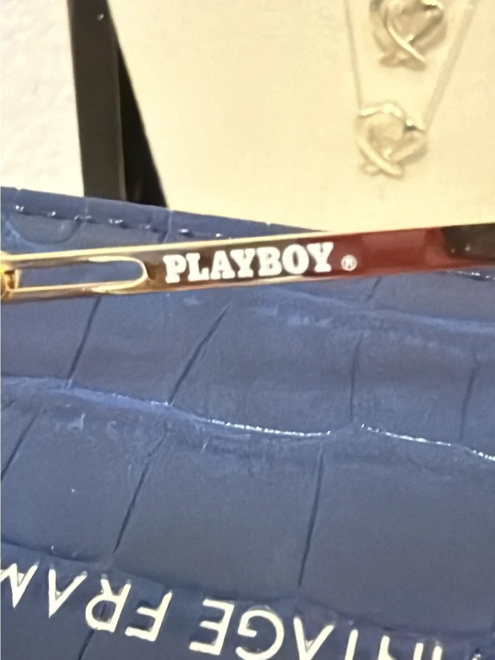 1980’s Playboy Hugh Hefner shields sunglasses